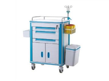 Bệnh viện ABS Xe đẩy y tế khẩn cấp Thiết bị xe đẩy y tế với IV Cực