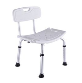 Ghế tắm bệnh viện Màu trắng có thể điều chỉnh Chiều cao bằng hợp kim nhôm mờ Kết thúc mờ