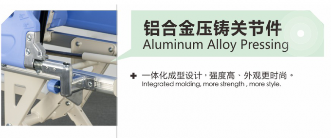 Chuyển bệnh nhân khẩn cấp Xe chuyển hàngR quay bên ray Bánh xe trung tâm 150mm Băng chuyển bệnh nhân 2