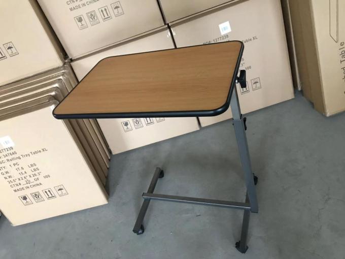 Bề mặt nghiêng 700mm 1010mm Khay giường bệnh viện Bàn ăn trên giường 0