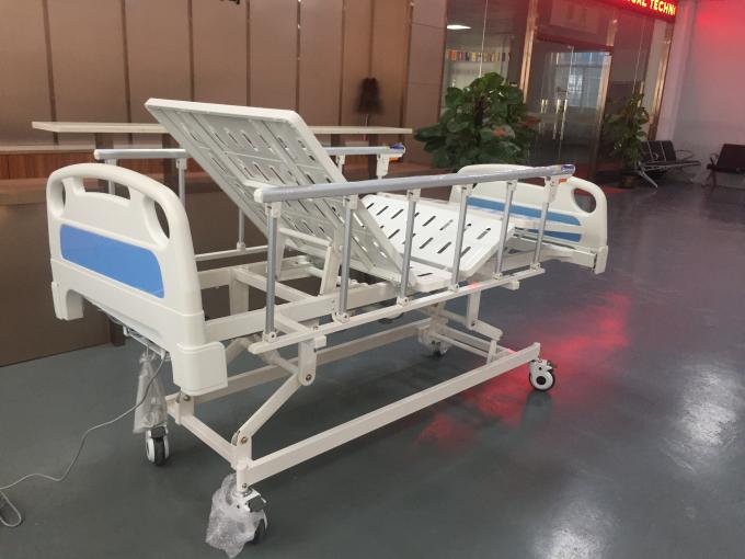 Hai tay quay Giường chăm sóc bằng tay PP Đầu bảng điều khiển trung tâm Bánh xe điều khiển bằng tay Giường bệnh viện 0