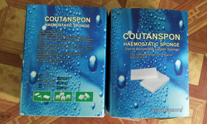 Phẫu thuật y tế Cầm máu Gelatin Bọt biển Gelatin Bọt biển có thể hấp thụ 1