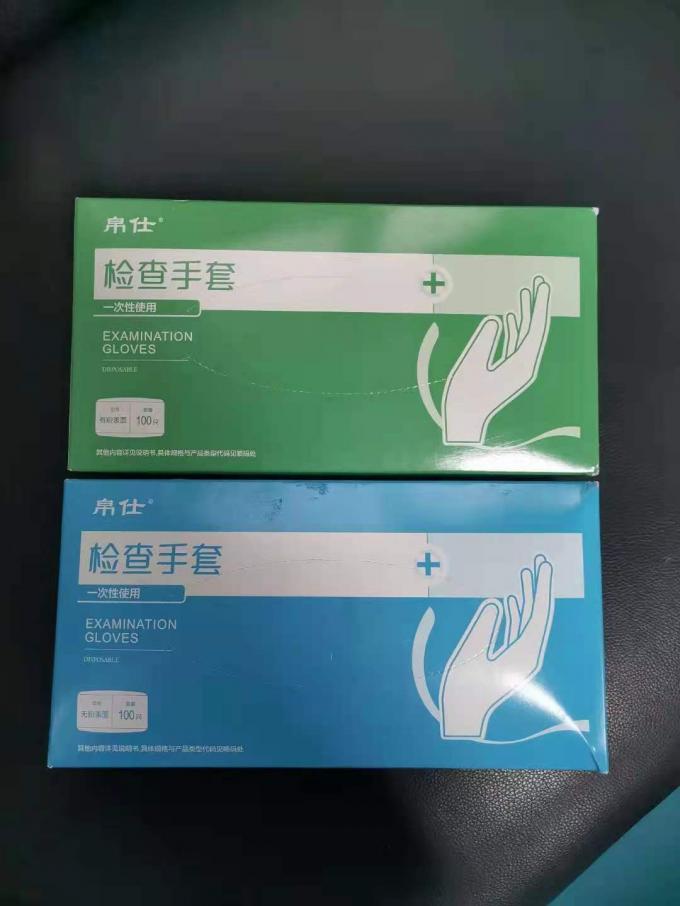 Kiểm tra cao su y tế Găng tay dùng một lần Kiểm tra nitrile Găng tay dùng một lần 0