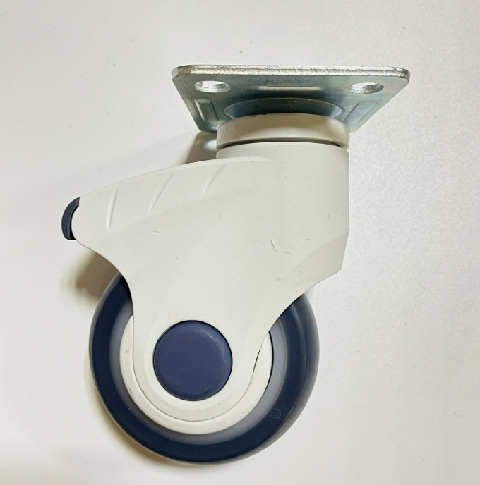 Bánh xe đa năng 4 inch đặc biệt của bệnh viện màu trắng và đen với phanh xoay 0