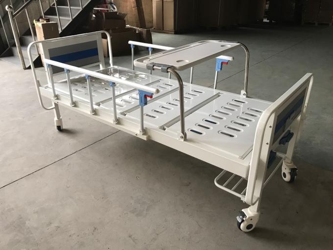 Giường y tế hướng dẫn sử dụng hai chức năng màu xanh và trắng cho phòng khám 0