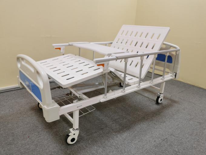Giường bệnh viện hướng dẫn sử dụng Metal Double Rocker Màu trắng và xanh lam 0