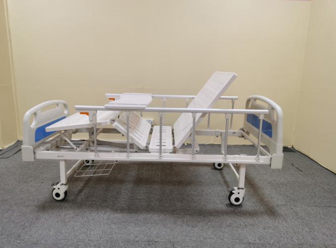 Giường bệnh viện hướng dẫn sử dụng Metal Double Rocker Màu trắng và xanh lam 1