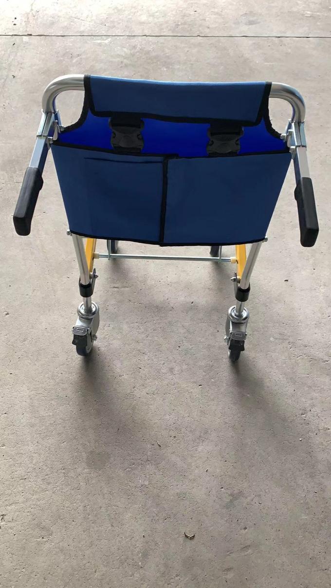 Bệnh viện Bệnh viện Vật liệu thép không gỉ Màu xanh Xe đẩy bệnh viện có bánh xe 0