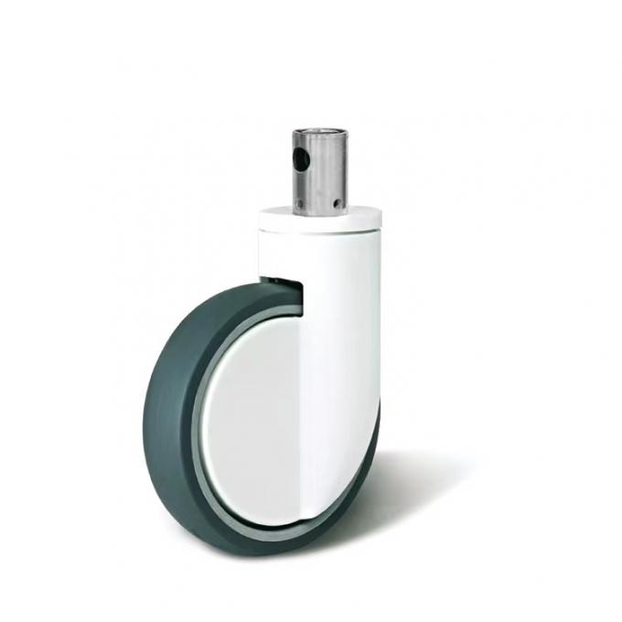 Bánh xe điều khiển trung tâm màu trắng Thiết bị y tế 6 inch đơn 0
