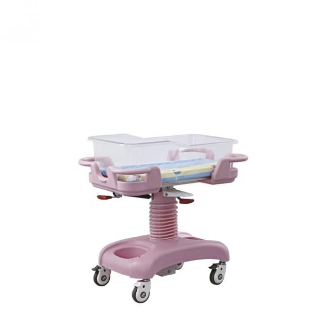 Giường cũi trẻ em bệnh viện nhựa màu hồng để dễ dàng vệ sinh và cập nhật 0