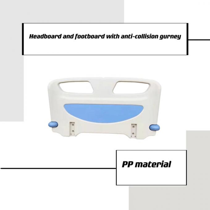 Chống va đập Màu xanh da trời PP 53cm Đúc đầu giường bệnh viện 0