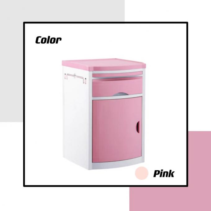 Bàn đầu giường ABS cho bệnh nhân 143X130mm màu hồng dành riêng cho giường bệnh viện 0