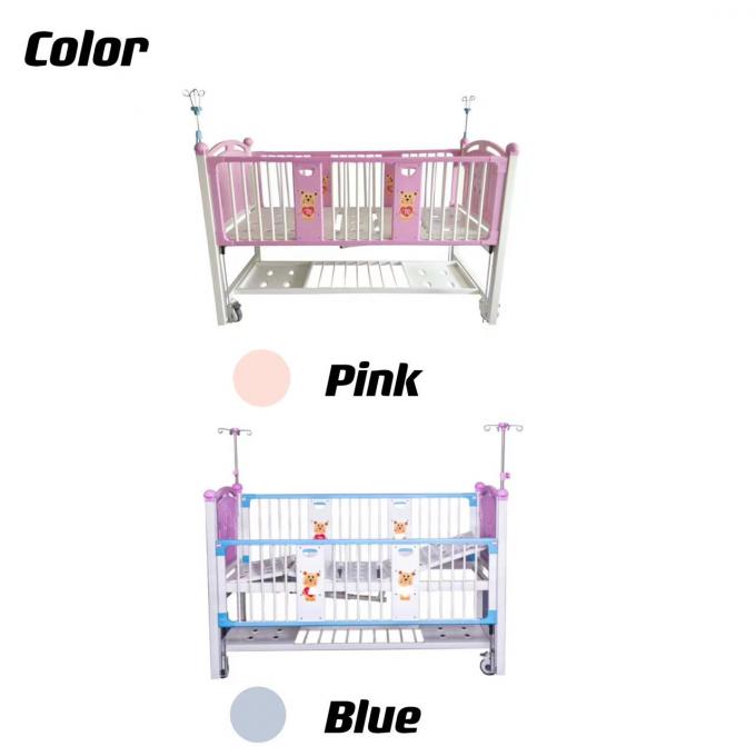 900mm Bệnh viện phụ sản đa chức năng sử dụng kép Giường cũi trẻ em màu xanh và hồng 0
