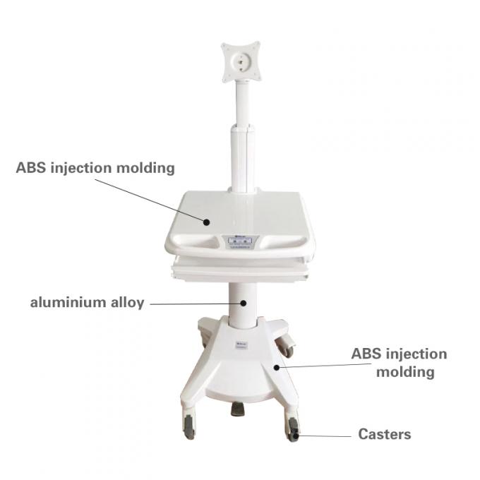 Alloy nhôm xe bệnh viện di động xe máy tính y tế ABS trắng 0