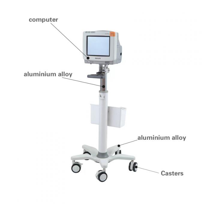 Xe đẩy bàn màn hình bánh xe nghiêng xe đẩy máy tính trạm 0