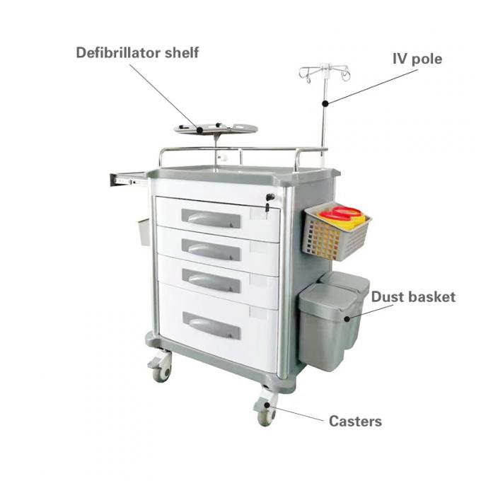 ABS vật liệu dụng cụ y tế xe đẩy bệnh viện xe vận chuyển thuốc đặc biệt 0