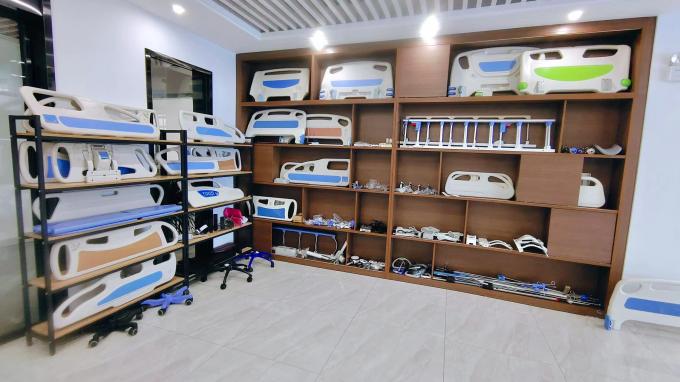 Tay quay giường bệnh viện ABS cho giường bệnh viện bằng tay Màu xanh lam 3