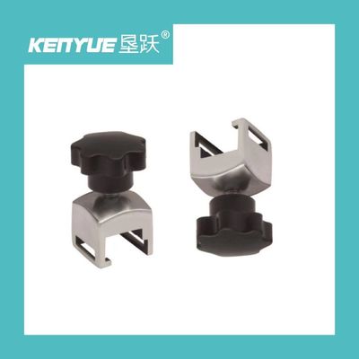 Giường hộ sinh bệnh viện màu đen thanh trượt vuông có phích cắm bằng thép không gỉ