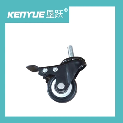 Mua Bệnh viện y tế Bánh xe 2 inch màu đen với phanh TPR đặc biệt cho phụ kiện bệnh viện sản xuất trực tuyến