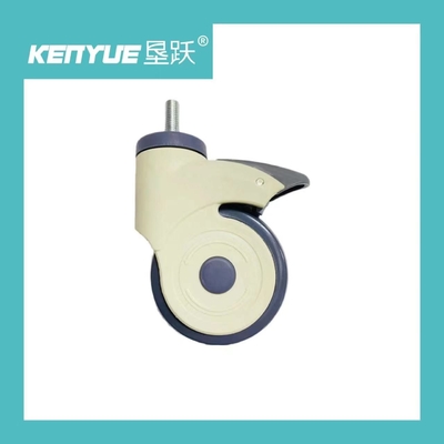 Mua Bánh xe y tế bệnh viện đa năng 4 inch với phanh màu trắng kem sản xuất trực tuyến