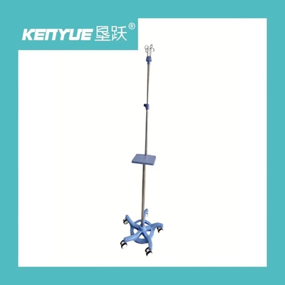 Mua Chân đế truyền dịch di động màu xanh lam bằng thép không gỉ có bánh xe có thể tháo rời sản xuất trực tuyến