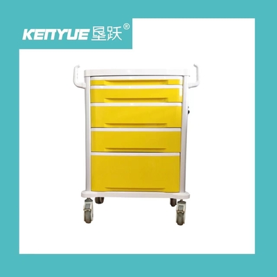 Mua Xe đẩy y tế di động bệnh viện với khung hợp kim nhôm màu vàng sản xuất trực tuyến
