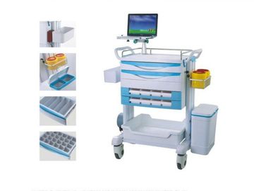 Mua Máy tính bảng di động y tế có ngăn kéo Bệnh viện gây mê bằng nhựa Xe đẩy có hộp lưu trữ sản xuất trực tuyến