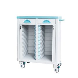 Mua Hồ sơ bệnh nhân ABS Xe đẩy lưu trữ y tế Green Blue 470 * 410 * 880mm Bánh xe im lặng sản xuất trực tuyến