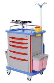Mua IV Cực khẩn cấp Tiện ích Thuốc Xe đẩy dụng cụ y tế với 5 ngăn kéo trên cả hai mặt Xe đẩy bệnh viện sản xuất trực tuyến