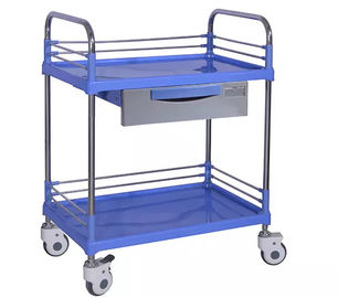 Mua Xe đẩy dụng cụ y tế màu xanh Bệnh viện tiêm mặc quần áo / Thuốc giao hàng Bệnh viện Xe đẩy sản xuất trực tuyến