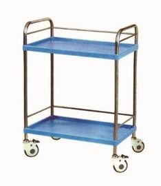 Mua Xe đẩy bằng thép không gỉ hai lớp Xe đẩy dụng cụ y tế Có đường ray sản xuất trực tuyến