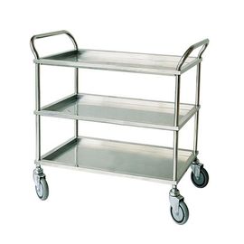 Mua Ba tầng thép không gỉ phẫu thuật dụng cụ xe đẩy Xử lý kim loại bằng bạc sản xuất trực tuyến