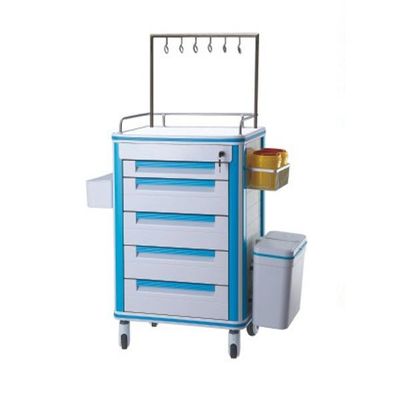 Mua Vật liệu ABS xe phân phối y tế màu xanh lam có bánh xe di chuyển sản xuất trực tuyến