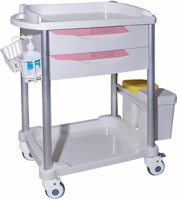 Mua Khóa đường vào màu hồng Xe đẩy nhựa ABS xử lý bằng thép có ngăn kéo sản xuất trực tuyến