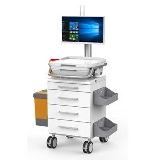 Mua Bề mặt làm việc ABS Năm inch Bánh xe im lặng Điều dưỡng Máy tính Y tế Xe đẩy sản xuất trực tuyến