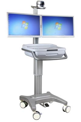 Mua Xe đẩy di chuyển tích hợp y tế Xe đẩy máy tính hợp kim nhôm sản xuất trực tuyến