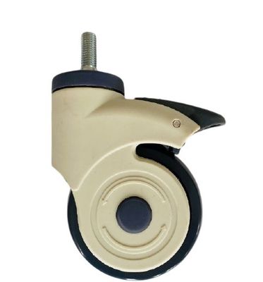 Mua Bánh xe nội thất 3 inch Bánh xe y tế có ren tấm Bánh xe y tế sản xuất trực tuyến