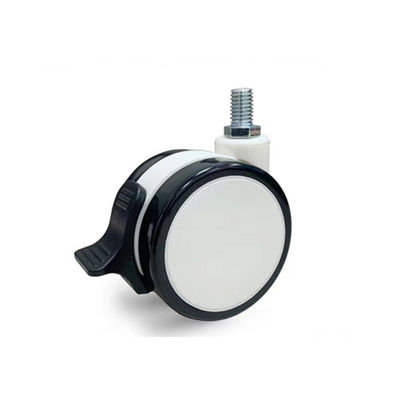Mua Vật liệu PU TPR Bánh xe Y tế M12X25MM với khóa trung tâm phanh sản xuất trực tuyến