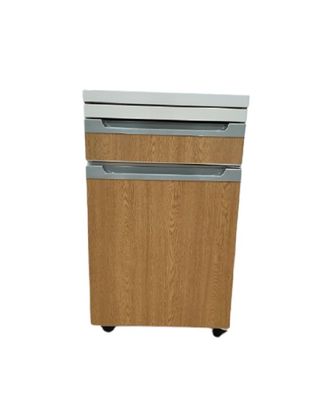 Mua Cấu trúc tấm nhôm Tủ đầu giường bệnh viện Bàn màu gỗ với bánh xe sản xuất trực tuyến