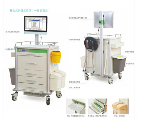 Mua Xe đẩy thuốc vi tính cho bệnh viện Xe đẩy trạm làm việc bằng điện sản xuất trực tuyến