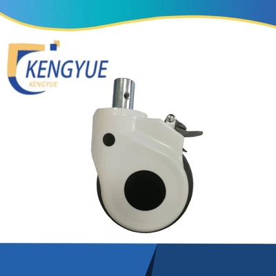 Bánh xe đẩy tay 5 inch với phanh bệnh viện y tế Màu trắng