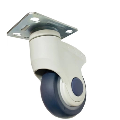 Bánh xe đa năng 4 inch đặc biệt của bệnh viện màu trắng và đen với phanh xoay