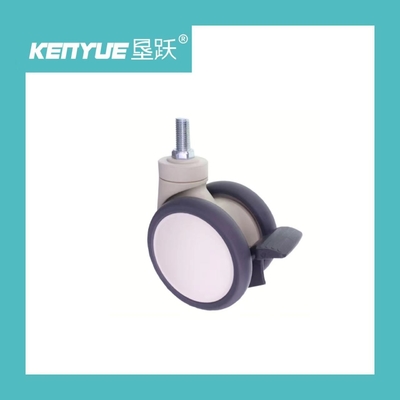 Bánh xe đẩy hàng y tế đa năng 65MM có ren xoay kép 3 inch