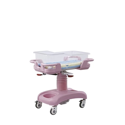 Giường cũi trẻ em bệnh viện nhựa màu hồng để dễ dàng vệ sinh và cập nhật