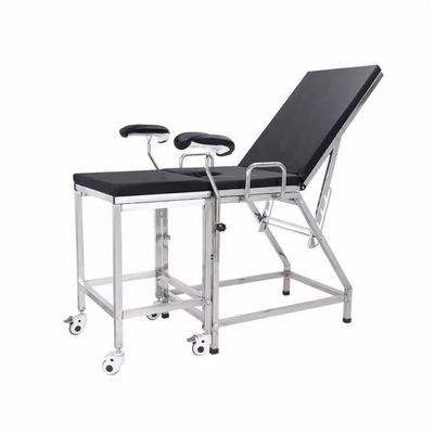 Bàn khám phụ khoa màu đen đơn giản bằng thép không gỉ Giường khám phụ khoa