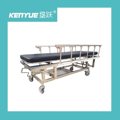 Xe cáng bệnh viện bánh đen Xe cáng thép không gỉ