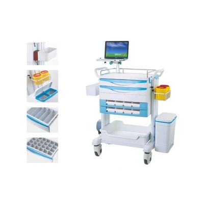 Xe đẩy điều trị y tế khẩn cấp Xe đẩy thuốc với các bộ phận tùy chọn