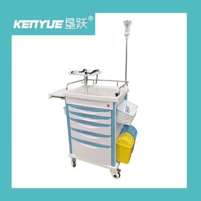 Khung nhôm Ngăn kéo Chức năng Truyền Y tá ABS 960mm Xe y tế khẩn cấp