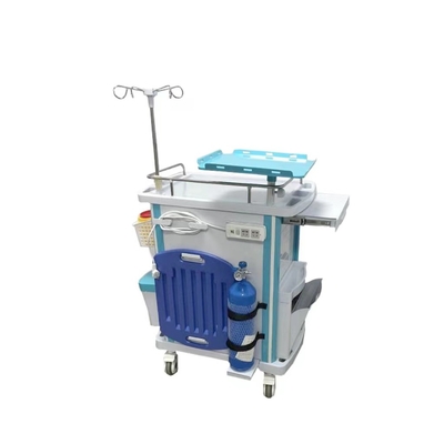 Khung nhôm Ngăn kéo Chức năng Truyền Y tá ABS 960mm Xe y tế khẩn cấp