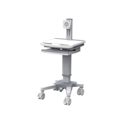 Nội thất y tế bệnh viện máy tính RV với bốn bánh xe màu trắng